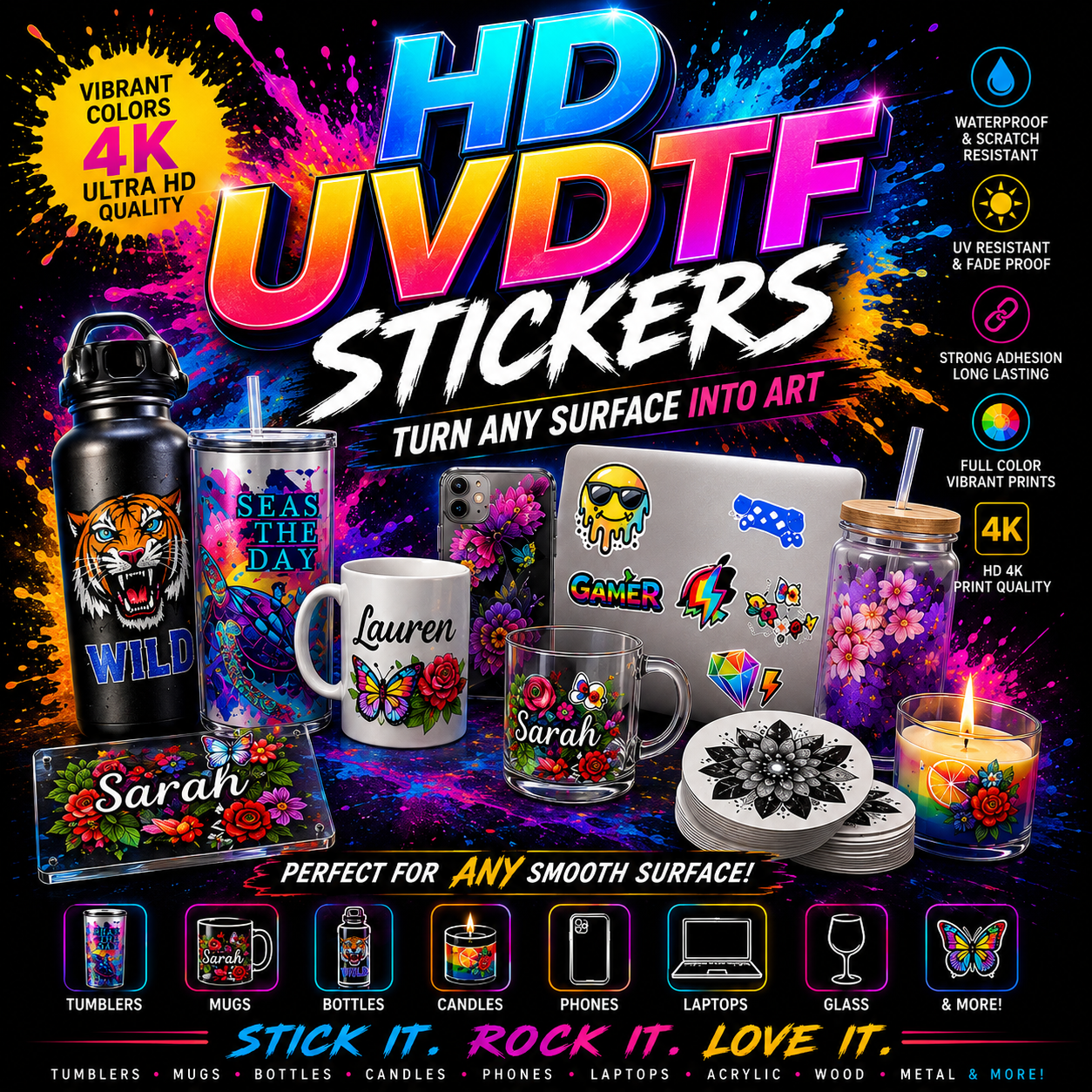HD 4K UV DTF Sticker Gang Sheet Builder